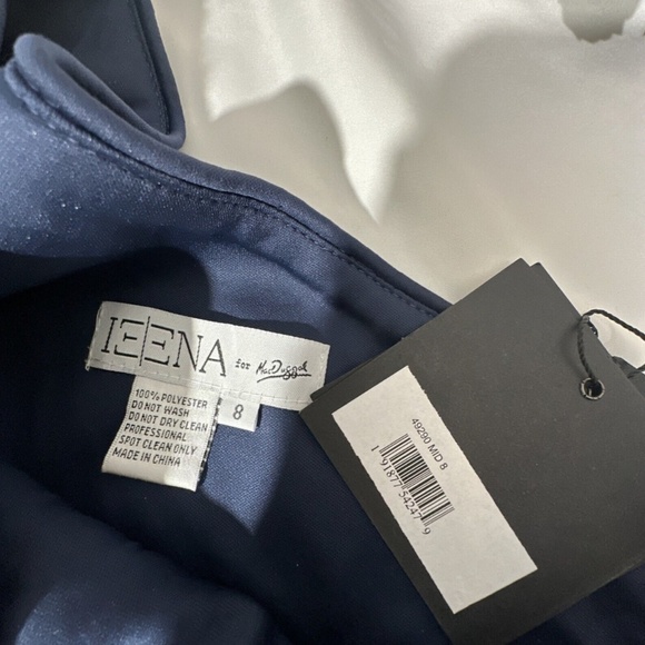 NWT‎ $358 Ieena for Mac Duggal [ 8 ] Sequin One-Shoulder Cocktail Dress - Picture 4 of 12